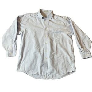 L.L. Bean Dress Shirt Men Size 16.5 Blue Cotton Long Sleeve Collared Button Down